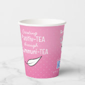 Roze aangepaste koffiethee voor papier papieren bekers (Voorkant)