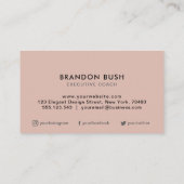  roze aangepaste logo vrouwelijke visitekaartjes (Achterkant)