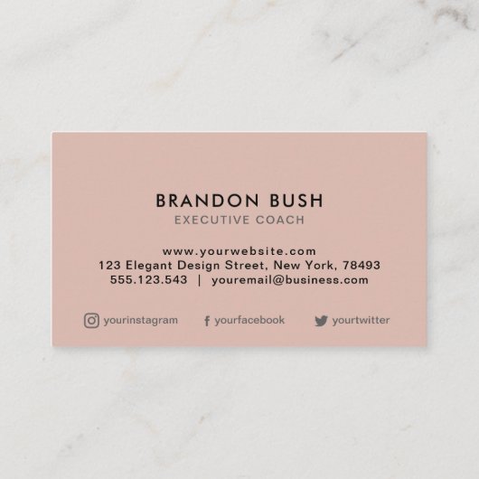 roze aangepaste logo vrouwelijke visitekaartjes (Achterkant)