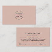  roze aangepaste logo vrouwelijke visitekaartjes (Voorkant / Achterkant)