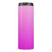 Roze aangepaste monogram gradiënt tumbler thermosbeker (Achterkant)