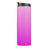 Roze aangepaste monogram gradiënt tumbler thermosbeker (Geroteerd rechts)