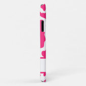 Roze aangepaste naam Cow Print Patroon Case-Mate iPhone Case (Achterkant/rechts)