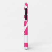 Roze aangepaste naam Cow Print Patroon Case-Mate iPhone Case (Achterkant/links)