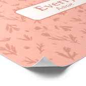 Roze Aangepaste Naam Decor Kleine Meisjes Kamer Poster (Hoek)