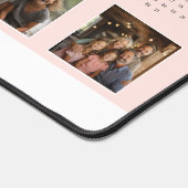 Roze Aangepaste Naam Familie Collage 2024 Kalender Bureaumat (Hoek)