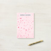  - Roze - Aangepaste naam Post-it® Notes (Op bureau)