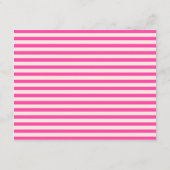 Roze aangepaste naam script strepen en geschulpte notitiekaartje (Achterkant)