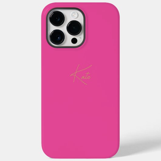 Roze, aangepaste naam van iPhone Case Script (Achterkant)