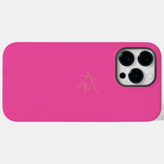 Roze, aangepaste naam van iPhone Case Script (Achterkant (horizontaal))