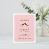 Roze aangepaste opslagdatum voor de datum van de l aankondigingskaart (Staand voorkant)