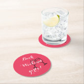 roze aangepaste papieren onderzetters voor vrijgez (Insitu)