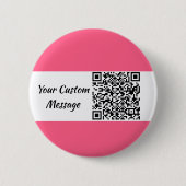Roze aangepaste QR-code rendy Ronde Button 5,7 Cm (Voorkant)