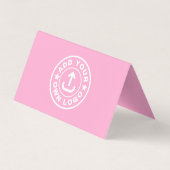 Roze, aangepaste sociale media voor bedrijven Gevo Visitekaartje (Achterkant)