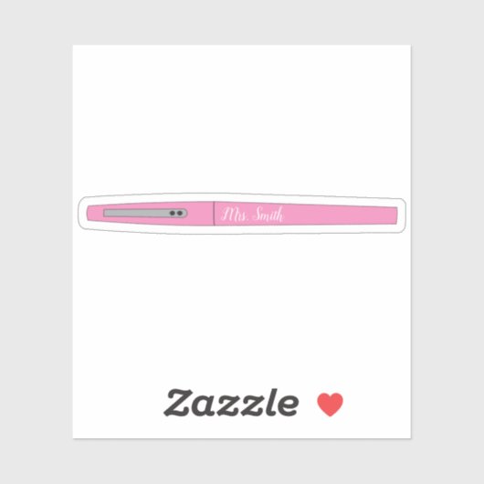 Roze Aangepaste Sticker van de Pen (Vel)