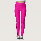 Roze aangepaste tekst Persoonlijke Leggings Design (Voorkant)