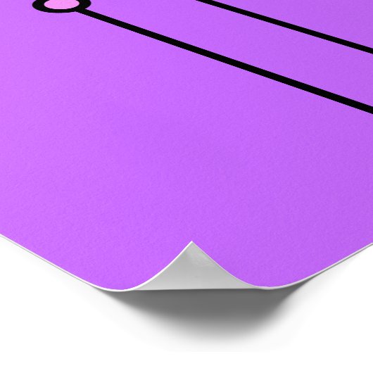 Roze aangepaste tekst voor Flamingo en poster voor (Hoek)