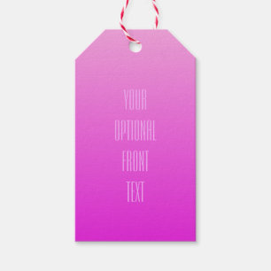 Roze aangepaste tekstcadeaulabels voor verloop cadeaulabel