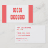 Roze, aangepaste visitekaartjes voor whitepaper Re (Voorkant / Achterkant)