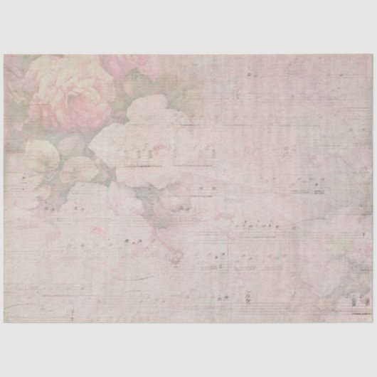  roze aanjager en muziekvel papier (Voorkant)