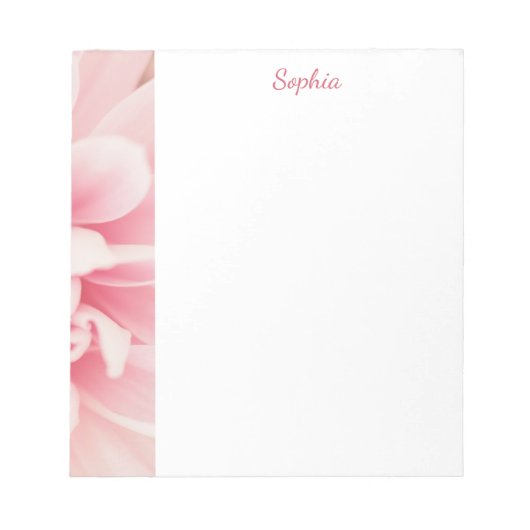 Roze aanjager en naam notitieblok (Voorkant)