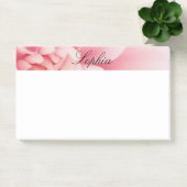 Roze aanjager en zwarte scriptnaam post-it® notes (Kantoor)