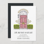 Roze aankondiging van het verplaatsen van deuren (Voorkant / Achterkant)