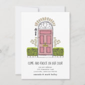 Roze aankondiging van het verplaatsen van deuren (Voorkant)