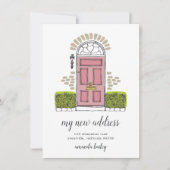 Roze aankondiging van het verplaatsen van deuren (Voorkant)