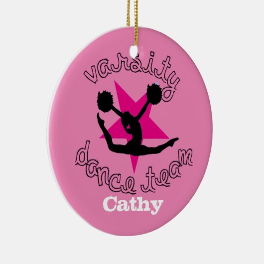 roze, aanpasbare dansteamornament keramisch ornament (Rechts)