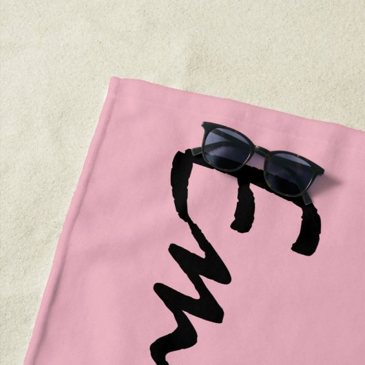 Roze aanpasbare handdoek (In situ)