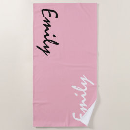 Roze aanpasbare handdoek