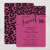 Roze, aantrekkelijke luipaard, roze, Cool Trendy,  Kaart (Voorkant / Achterkant)