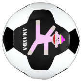 Roze aap gepersonaliseerd voetbal (Gedraaid)