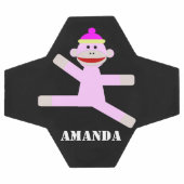 Roze aap gepersonaliseerd voetbal (Enkel)