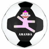 Roze aap gepersonaliseerd voetbal (Voorkant)