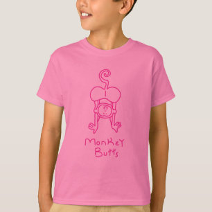 Roze aap knoppen t-shirt