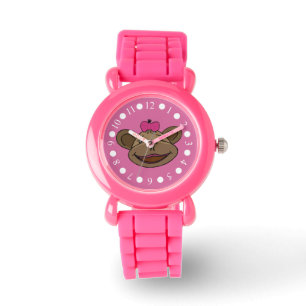 Roze aap meisjes Glitter Watch Horloge