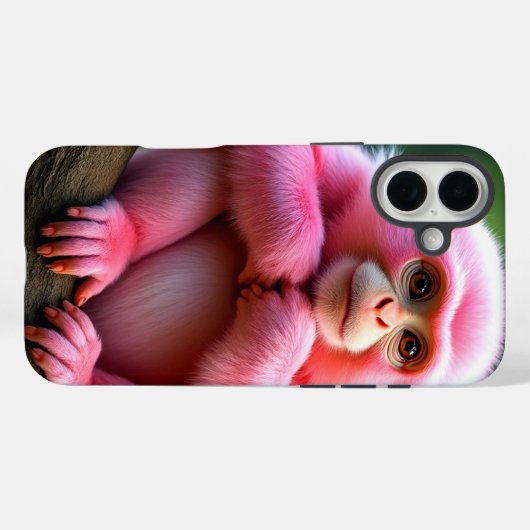Roze aap telefoonhoesje Case-Mate iPhone case (Achterkant (horizontaal))