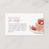 Roze Aardbei Baby Brunch Boeken voor Baby Informatiekaartje (Voorkant)