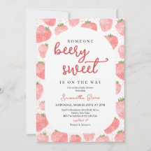 Roze Aardbei Baby shower