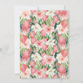 Roze Aardbei Baby shower Kaart (Achterkant)