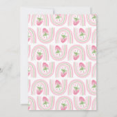 Roze Aardbei Baby shower Kaart (Achterkant)