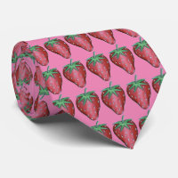 Roze aardbei Berry aardbeien Vruchten Stropdas