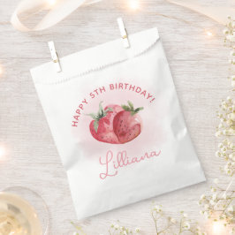Roze aardbei Birthday Party Bedankzakje