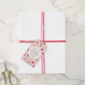 Roze aardbei Birthday Party Hartelijk dank Cadeaulabel (Met Touw)
