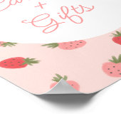 Roze aardbei Birthday Party Kaarten and Gifts Poster (Hoek)