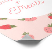 Roze aardbei Birthday Party Sweets and Trees Poster (Hoek)