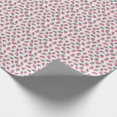 roze aardbei cadeaupapier (Hoek)