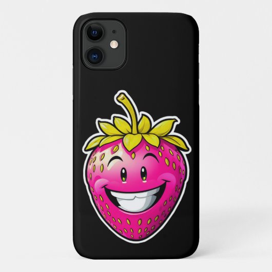 Roze aardbei Case-Mate iPhone case (Achterkant)